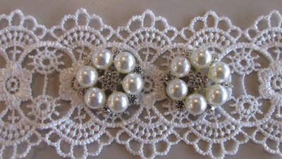 Flatback Rhinestone Ivory Pearl Clusters