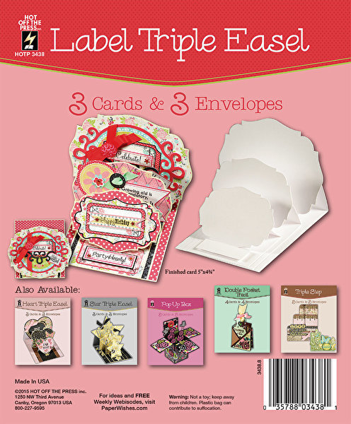 Label Triple Easel Card Set