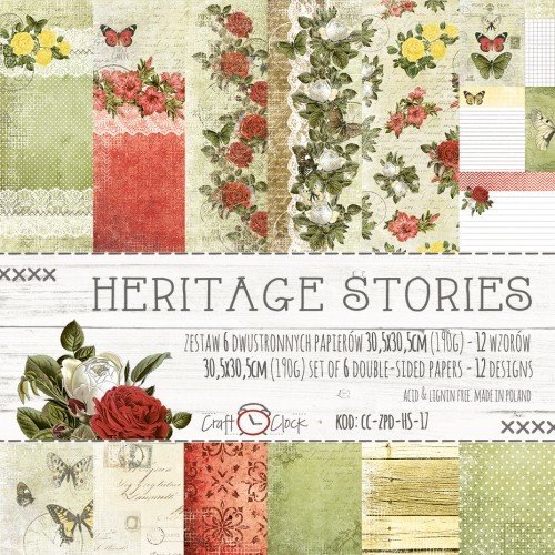 Heritage Stories 12x12 Paper Collection