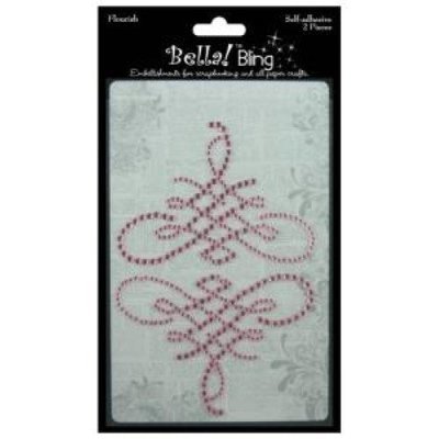 Bella Bling Pink Rhinestone Swirls
