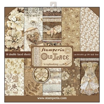 STAMPERIA OLD LACE 12x12 Paper Set