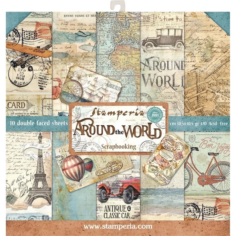 STAMPERIA AROUND THE WORLD 12x12 Paper Set