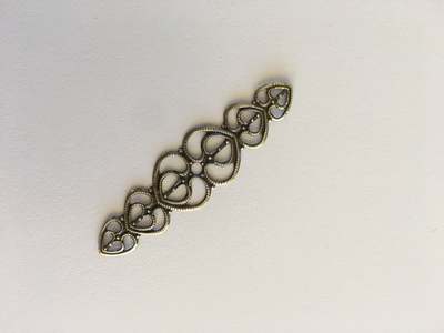 Antique Bronze Filigree Hearts