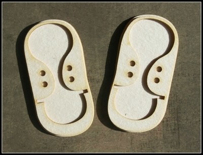 3D Baby Boy's Shoes Chipboard