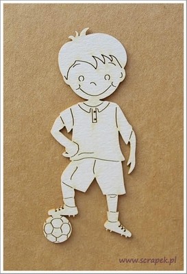 Boy With Soccer Ball Chipboard