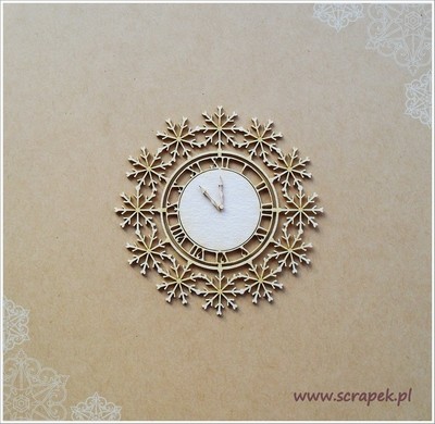 Snowflake Clock Chipboard