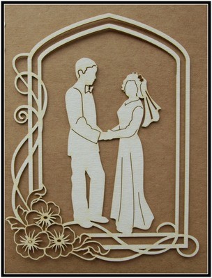 Bride & Groom 2 chipboard