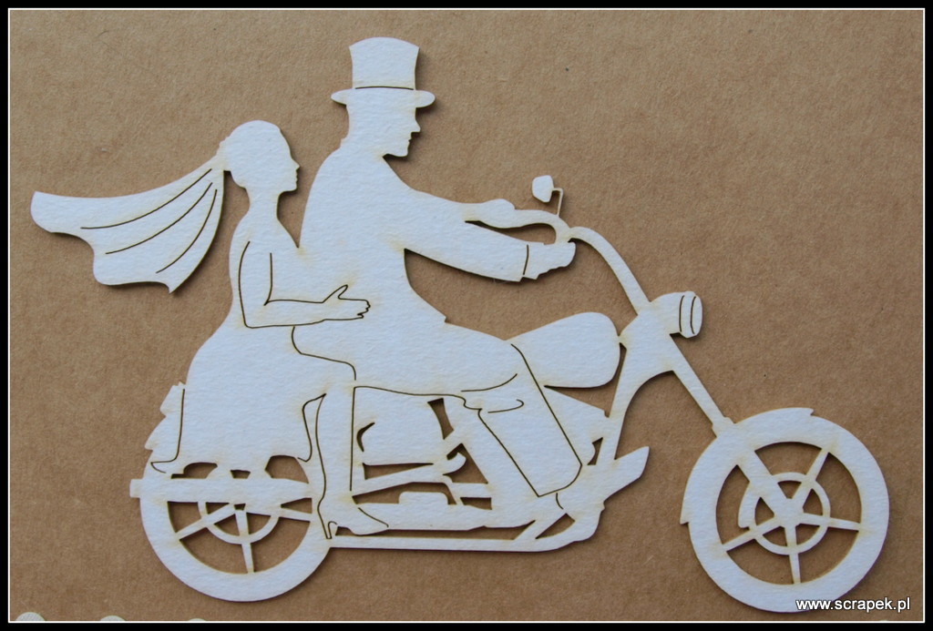Motorcycle Wedding Chipboard