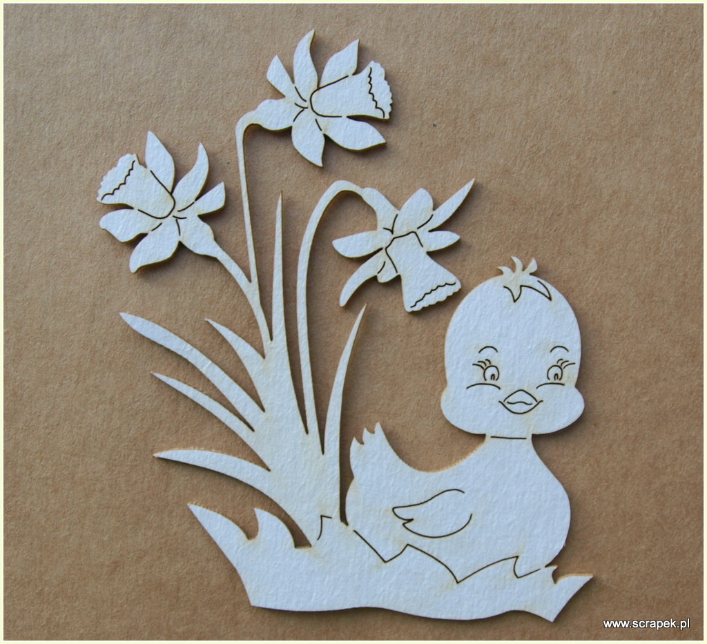 Daffodil Duck Chipboard
