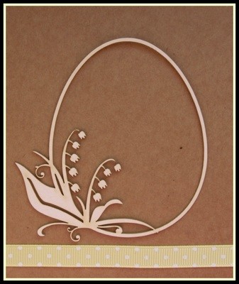 Lily of the Valley Egg Chipboard