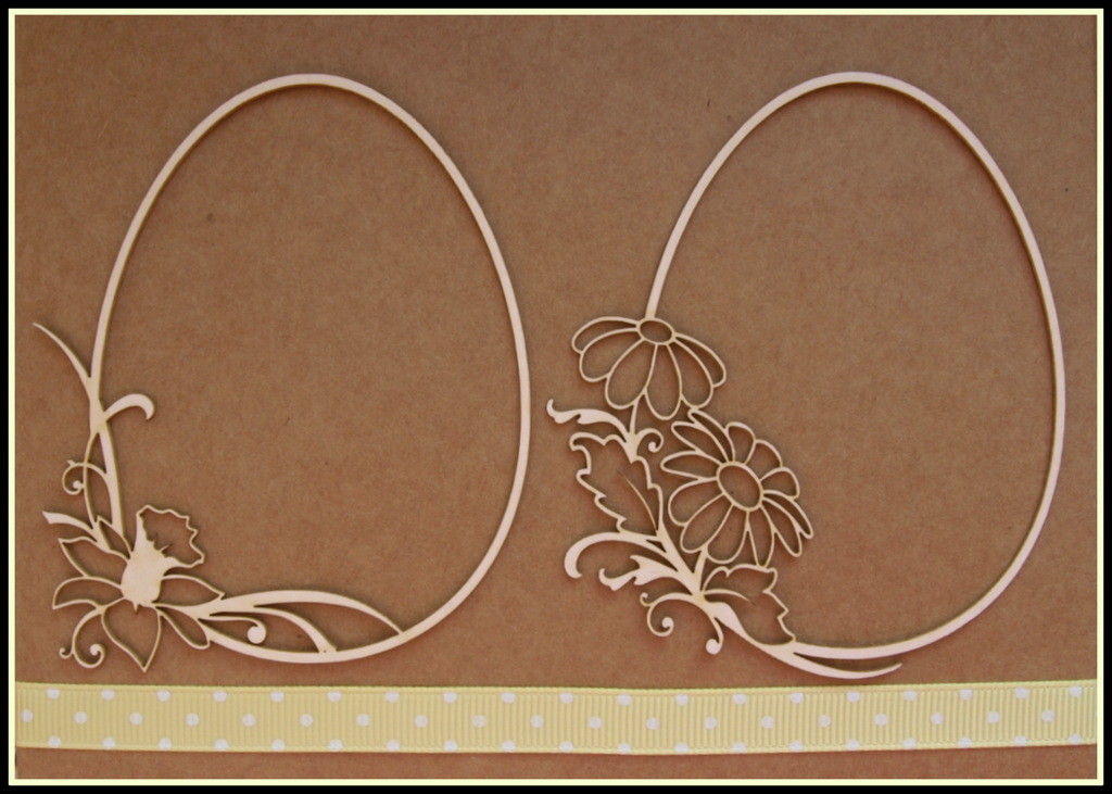 Daffodil &amp; Daisy Eggs Chipboard