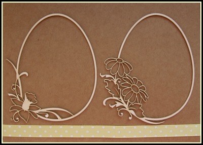 Daffodil & Daisy Eggs Chipboard