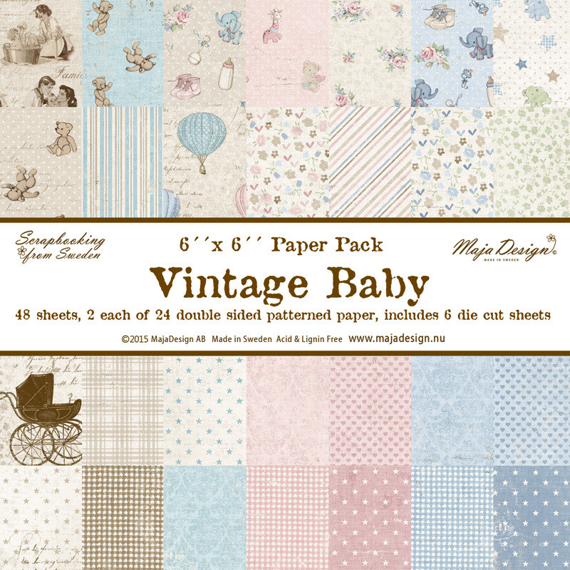 MAJA DESIGN Vintage Baby 6x6 Paper Stack