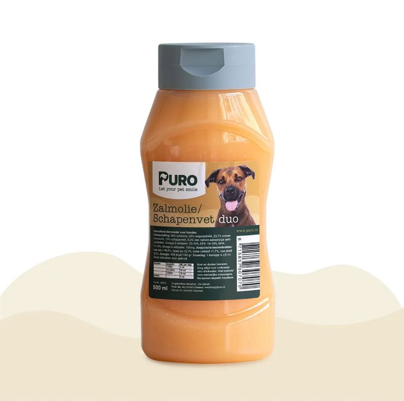 Zalmolie/schapenvet 0,5 liter