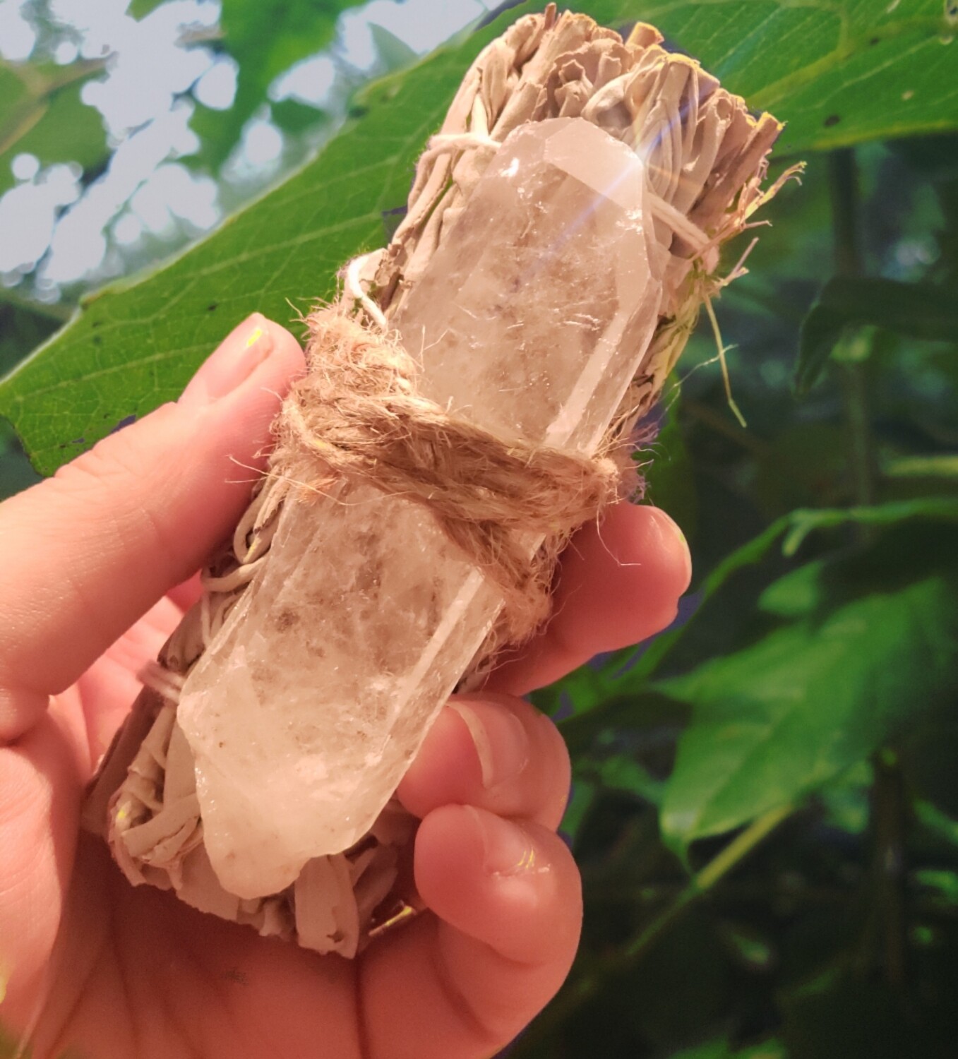 White Sage With Crystal Amplifier