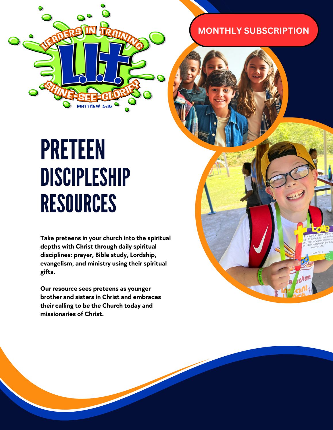 0-25 People L.I.T. Preteen Discipleship Resource Subscription