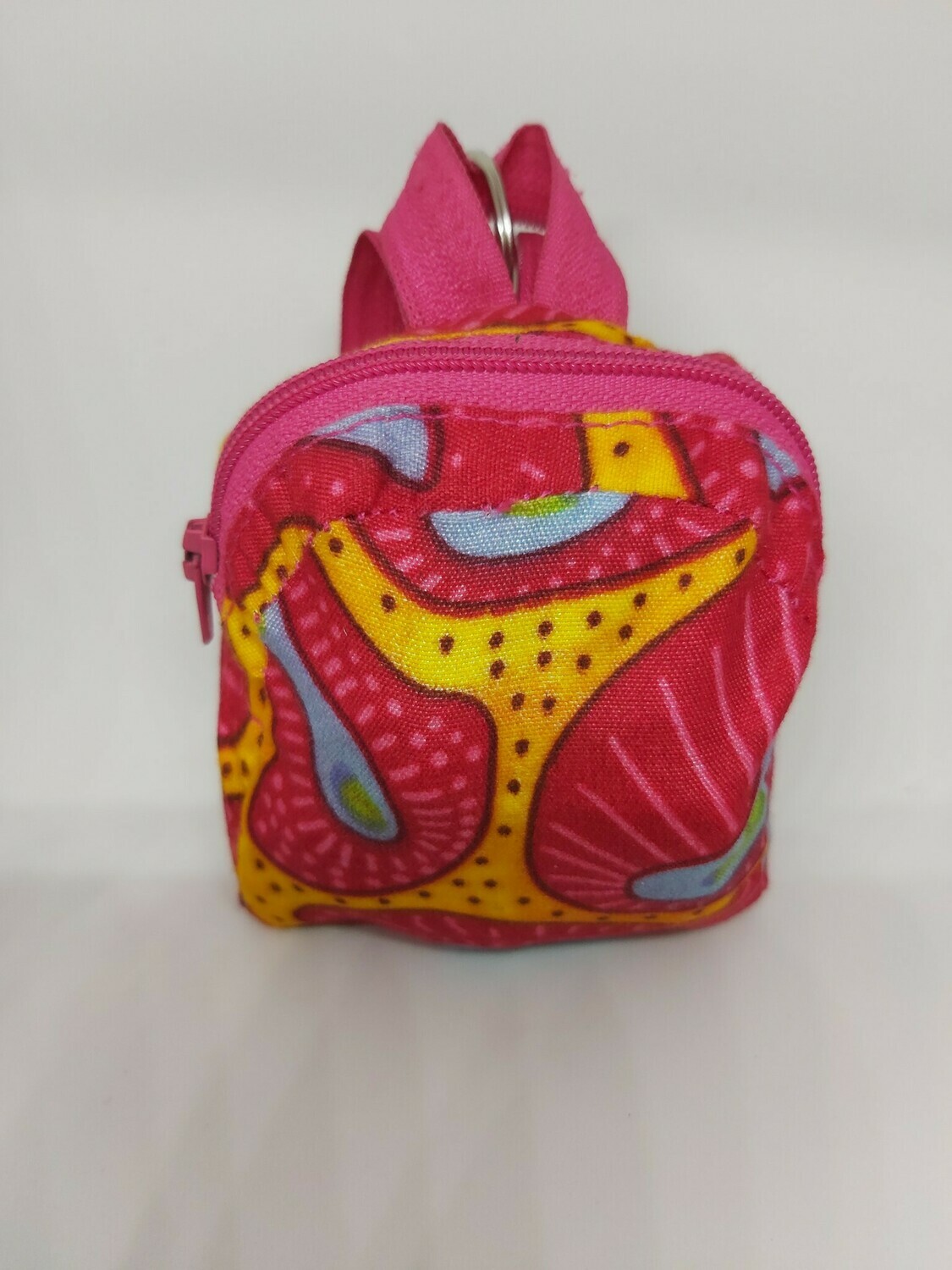 PINK MULTICOLORED BACKPACK KEYCHAIN