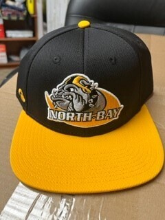 Black &amp; Gold Flat Brimmed Cap
