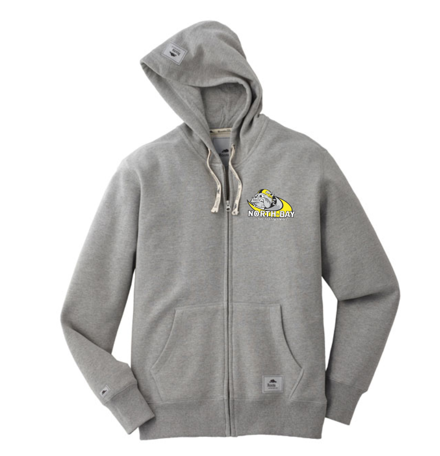 Roots Zip-Up Hoodie Grey