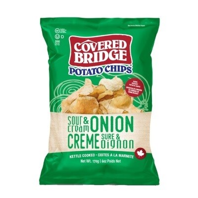 Covered Bridge - Potato Chips - Sour Cream & Onion - 24x36g