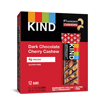 Kind - Snack Bar - Dark Chocolate Cherry Cashew - 12x40g