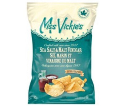 *NEW* - Miss Vickies - Kettle Cooked Potato Chips - Sea Salt & Malt Vinegar - 572g