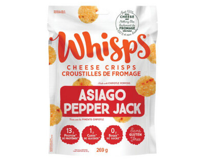 *NEW* - Whisps - Cheese Crisps - Asiago Pepper Jack - 269g