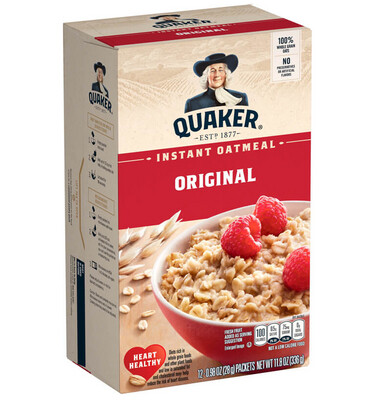 Quaker - Instant Oatmeal - Original - 10 packs (3-5 Day Lead Time)