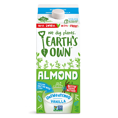 *NEW* - Earth's Own - Almond Milk - Unsweetened Vanilla - 1.89L