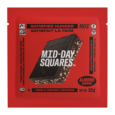 *NEW* - Mid-Day Squares - Chocolate Protein Squares - Almond Crunch - 12x33g