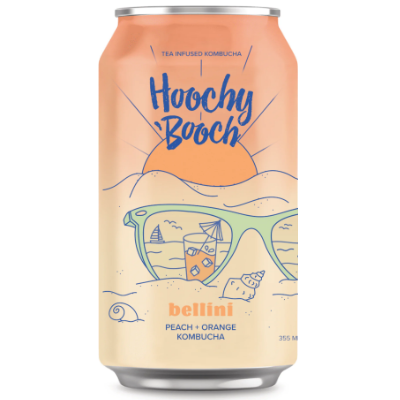 Hoochy Booch - Kombucha - Bellini - 6x355mL