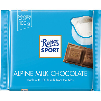 *NEW* - Ritter Sport - Milk Chocolate - Alpine Milk - 12x100g