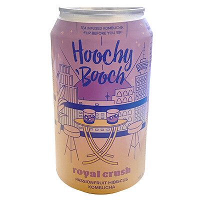 Hoochy Booch - Kombucha - Royal Crush - 6x355mL