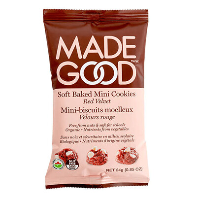 *NEW* - Made Good - Soft Baked Mini Cookies - Red Velvet - 30x24g