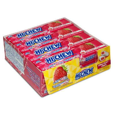 *NEW* - HI-CHEW - Fruity Chewy Candy  - Strawberry - 12x58g