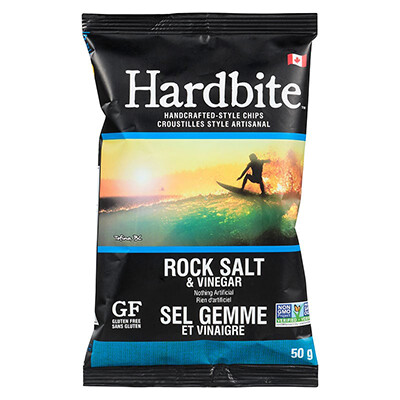 Hardbite - Kettle Cooked Potato Chips - Rock Salt & Vinegar - 30x50g