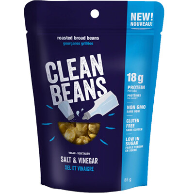 *NEW* - Clean Beans - Roasted Broad Beans - Salt & Vinegar - 6x85g