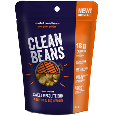 Clean Beans - Roasted Broad Beans - Sweet Mesquite BBQ - 6x85g