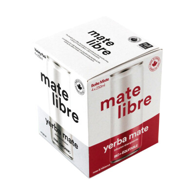 Mate Libre  - Yerba Mate  - Assorted four pack  - 4x250mL