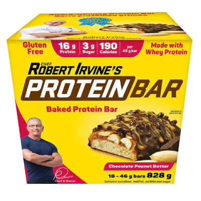Chef Robert Irvine's - Protein Bars - Chocolate Peanut Butter  - 18x46g