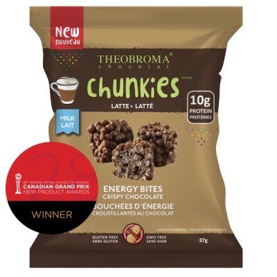 Theobroma  - Energy Bites  - 38% Milk Chocolate Latte Chunkies - 12x37g