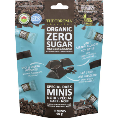 *NEW* - Theobroma  - Zero Sugar Mini Chocolates - Dark Chocolate - 9x10g