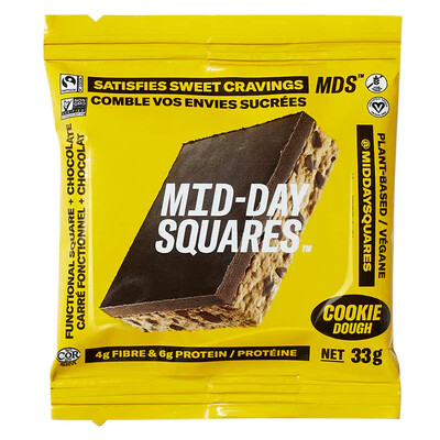 Mid-Day Squares - Chocolate Protein Squares - Cookie Dough - 12x33g