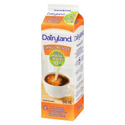Dairyland - Lactose Free Half &amp; Half Cream - Lactose Free Half &amp; Half Cream 10% - 946mL