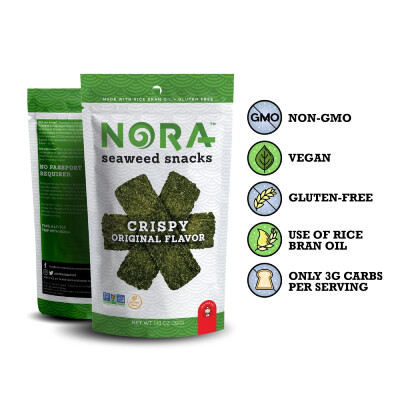 *NEW* - NORA - Seaweed Snacks - Original - 12x45g