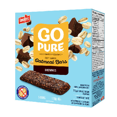 *NEW* - Leclerc - Go Pure Oatmeal Bars - Brownie Oatmeal - 60x175g