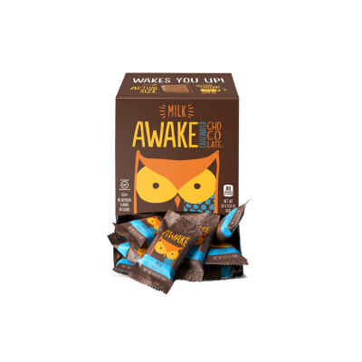 Awake - Caffeinated Chocolate - Caffeinated Milk Chocolate - 50x15g
