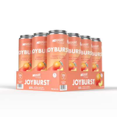 *NEW* - No Sugar Company - Joyburst Energy Drink - Peach Mango - 12x355mL
