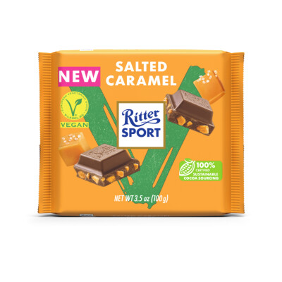 *NEW* - Ritter Sport - Vegan Chocolate Bar - Salted Caramel - 11x100g