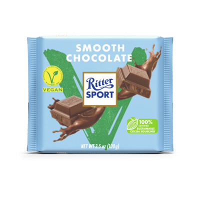 *NEW* - Ritter Sport - Vegan Chocolate Bar - Smooth Chocolate - 12x100g